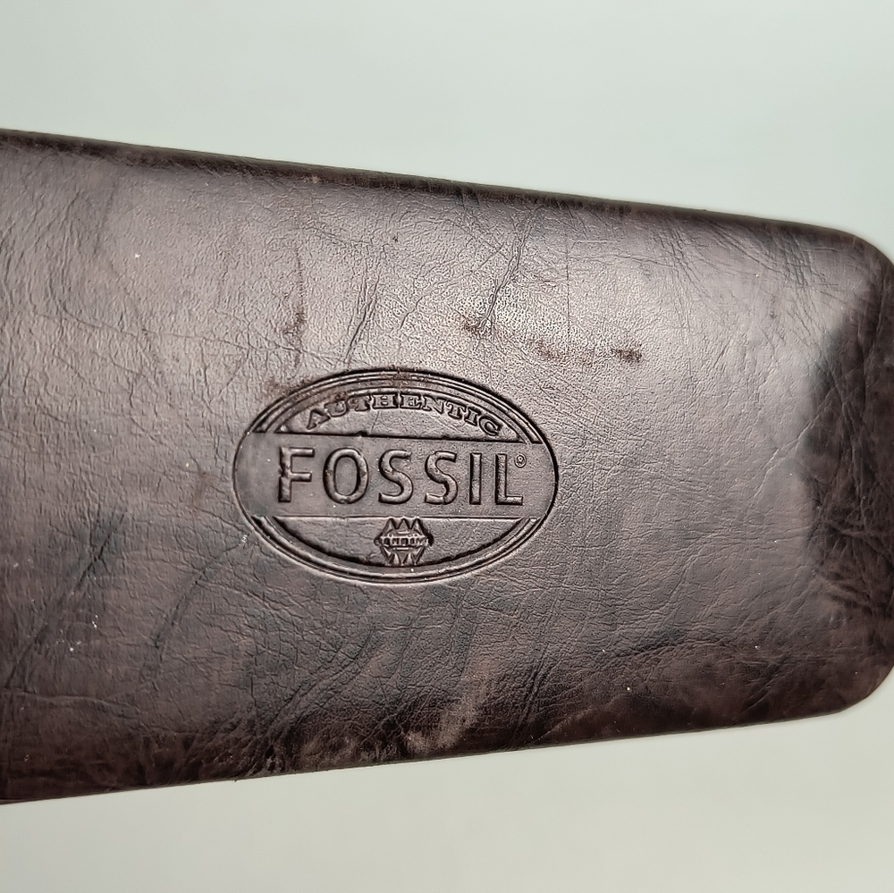 Fossil Vintage Clamshell Hard Case Storage Eyegla… - image 4